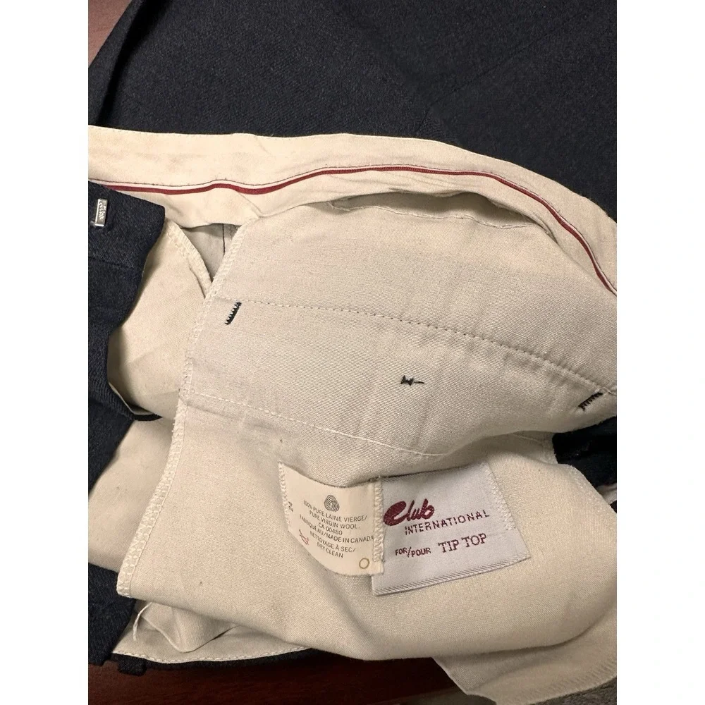 Club International Pure Virgin Wool‎ Slacks Mens Size 36x30 Dress Pants FLAWS